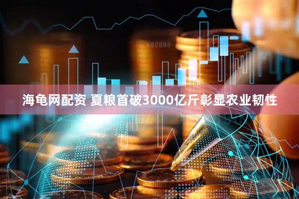 海龟网配资 夏粮首破3000亿斤彰显农业韧性
